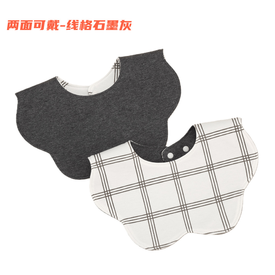 Babero Impermeable en Forma de Pétalo para Bebés de Algodón