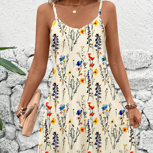 Product: Hand-Painted European and American Fashion Cross-Border AliExpress Printed Tank Dress