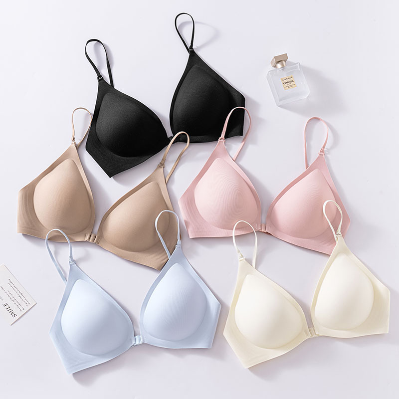 Original Seamless Underwear for Women, Sexy Front-Clasp Halter Neck Bra with Beautiful Back Design, Small Chest Push-Up Bra, Foreign Trade Cross-Border Original Seamless Underwear for Women, Sexy Front-Clasp Halter Neck Bra with Beautiful Back Design, Small Chest Push-Up Bra, Foreign Trade Cross-Border