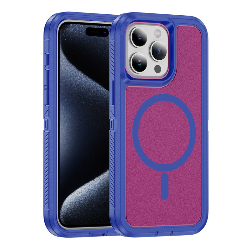 iPhone16 ガーディアン三防スマホケース 磁気ワイヤレス充電対応 Apple 15 滑り止め 落下防止保護カバー|undefined