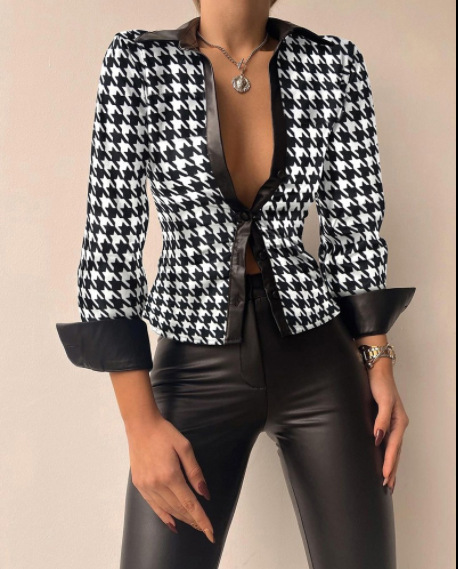 WOLFF Long-Sleeve Patchwork Blouse 10