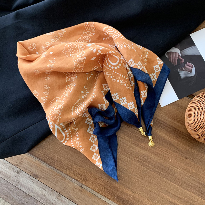 Bufanda de seda para mujer, bufanda cuadrada, estilo de primavera y verano de alta calidad, bufanda de cuello, bufanda magnética de moda, bufanda de todo fósforo, chal al por mayor