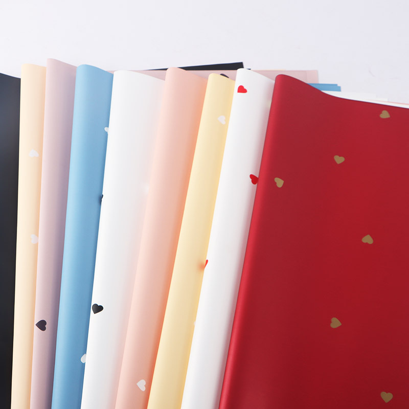 Flower Party Factory Venta al por mayor Bronceado Amor Romántico Papel de embalaje de flores Embalaje de San Valentín Papel de flores Florería Material de embalaje de regalo