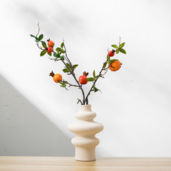 莫狄森潮流螺旋素燒陶瓷花瓶外貿客廳擺件裝飾品乾花鮮花水培花插