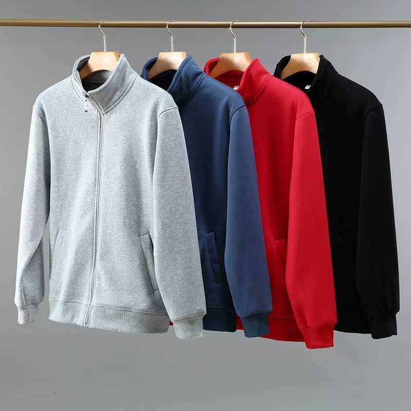 Футболка на молнии со стойкой воротником повседневный кардиган мужской осенний и зимний свободный свитер для мужчин и женщин толстая толстая куртка большого размера