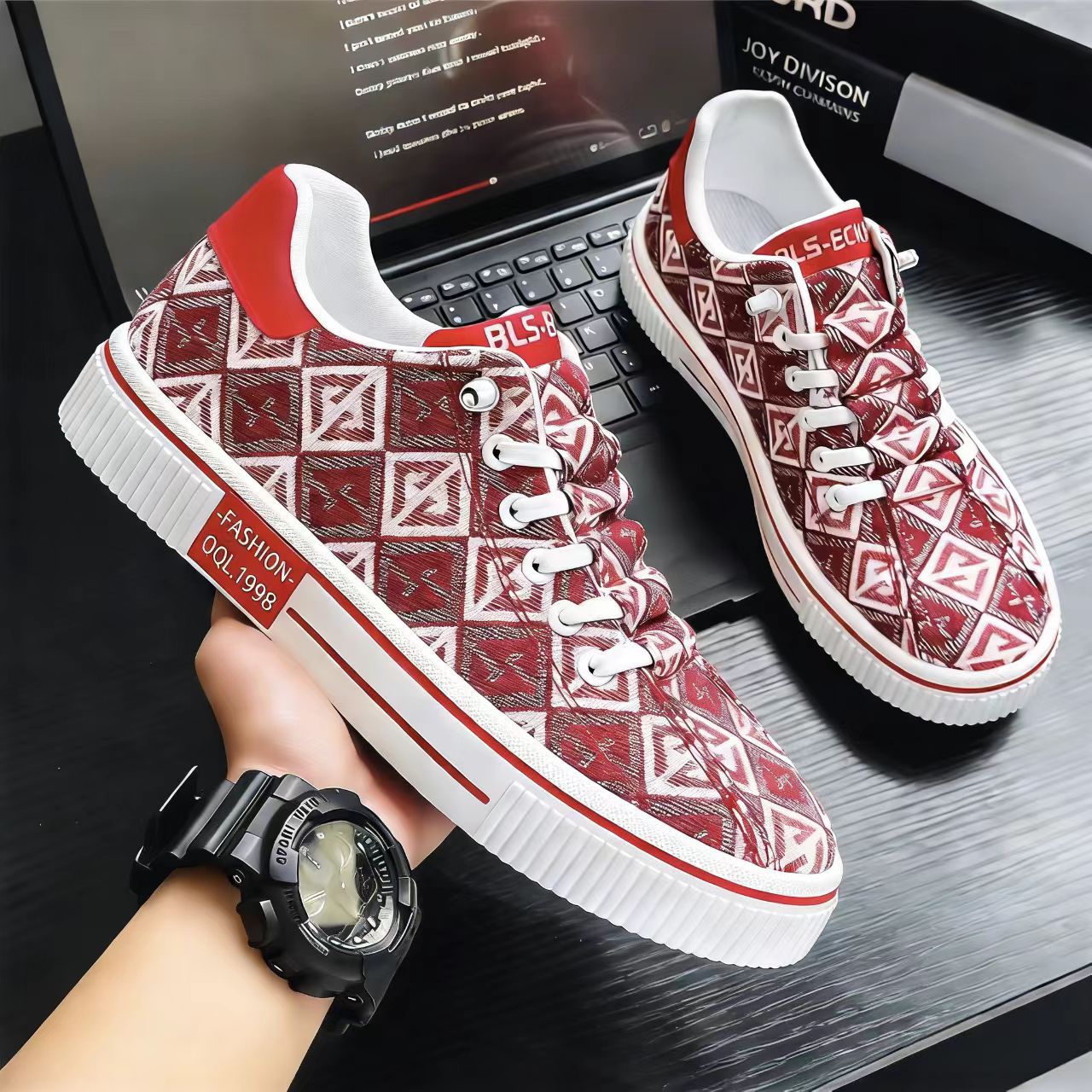 Zapatos de lona de moda para hombres, zapatos de skate para hombres, zapatos casuales simples transpirables y cómodos, zapatos de hombre transfronterizos.