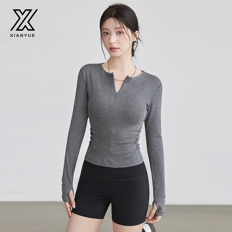 Autumn and Winter 2026 Yoga Clothes for Women, Long-Sleeved Training Clothes, Sports Training Tops, Slimming Look Pilates Fitness Clothes for Women