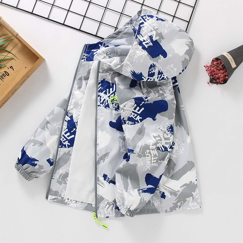 Boys' Spring Handsome Letter Jacket Spring and Autumn Jacket 2025 Spring New Style Western Style Medium and Large Children's Jacket Windbreaker