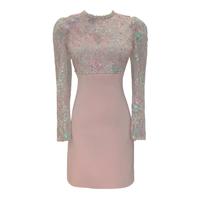 Thailand Fashion Brand Celebrity Goddess Elegant Elegant Elegant Mermaid Sequins Slim Fit Sexy Hip Annual Meeting Dress Dress Dress
