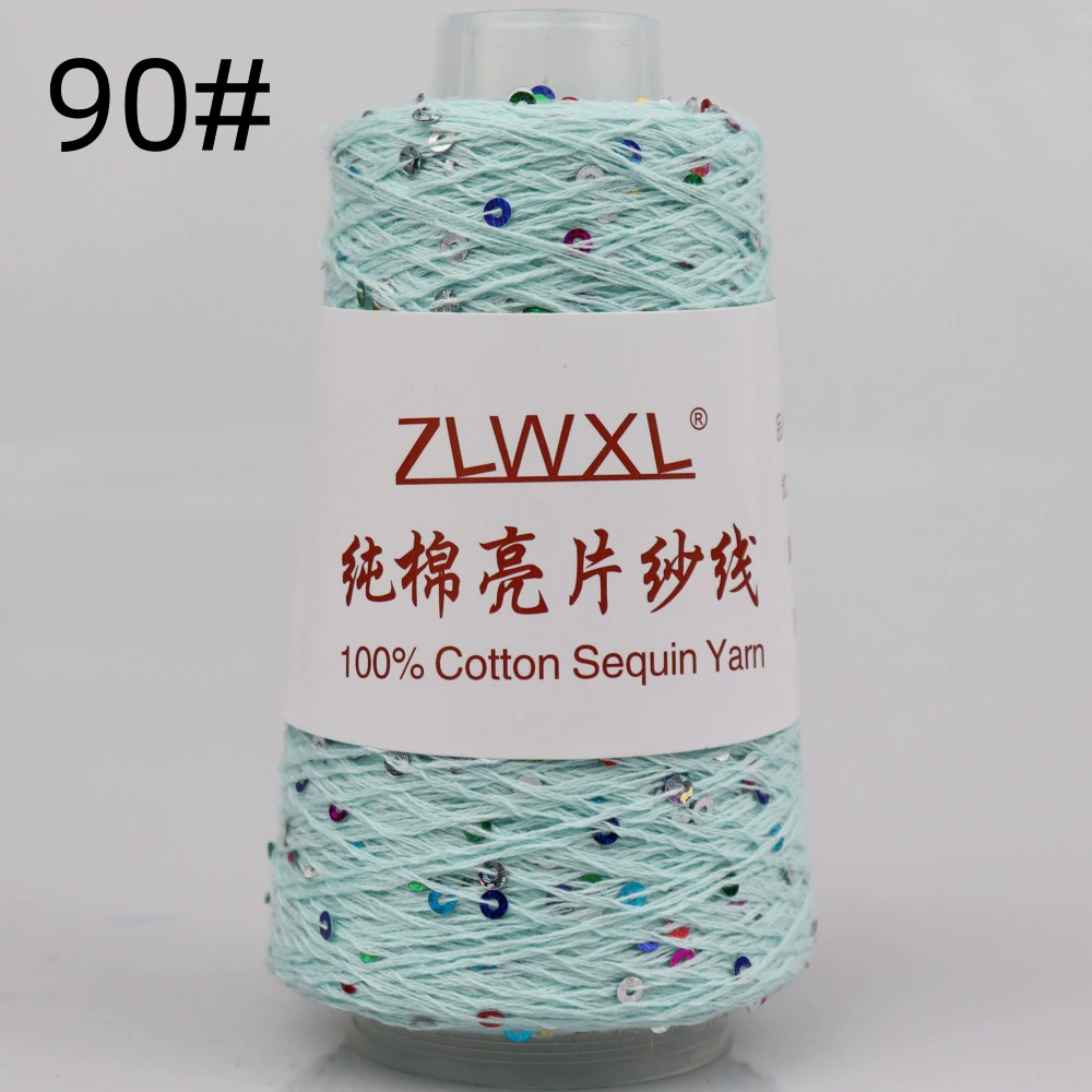С Sequин хлопчатобумажная пряжа (ZLWXL) 50 г моток, 400 м, нашивочные стразы