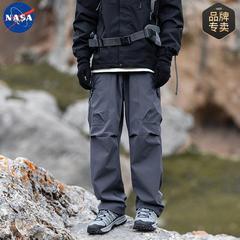 NASAOVERブランド三防突撃ズボン登山ズボン男性防水耐磨耗多ポケット弾力工装ストレートパンツ