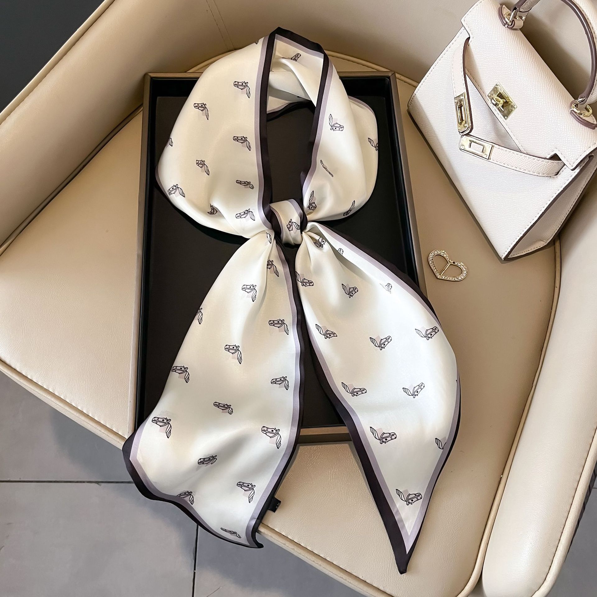 Nuevo caju pequeño cinturón de bufandas onduladas caju multifuncional cinturón de pelo de alta calidad bufandas profesionales