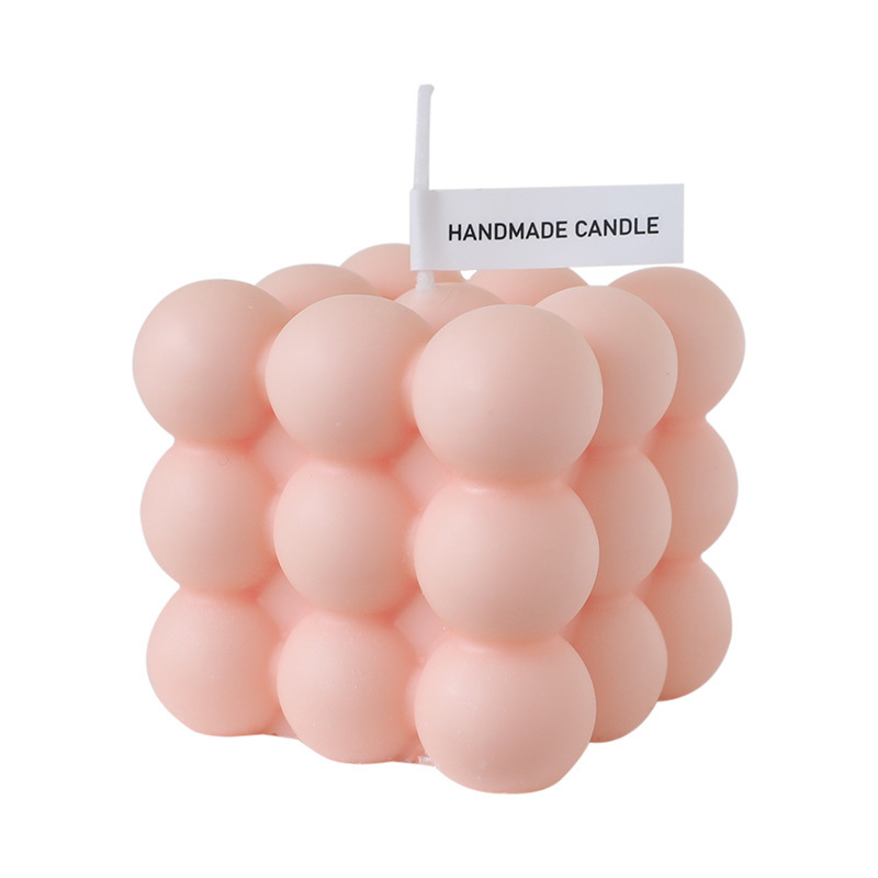 Fábrica al por mayor linda vela de burbuja regalo al por mayor dormitorio de niñas decoración de bandeja de ins cubo de Rubik vela de aromaterapia