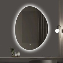 led浴室镜不规则异形镜子卫生间智能镜椭圆镜子挂墙式洗手台灯镜