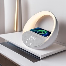 LED模拟日落唤醒灯智能闹钟 七彩氛围灯桌面蓝牙音箱床头电子闹钟