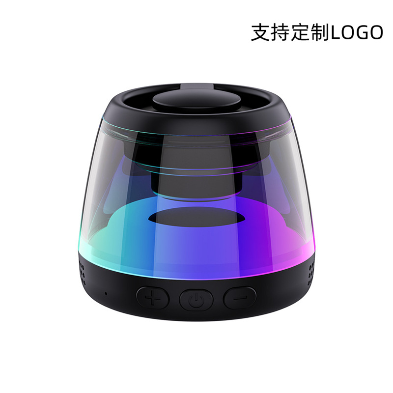 Fábrica de altavoces Bluetooth de absorción personalizados tarjeta de conexión inalámbrica al aire libre sonido colorido regalo pequeño altavoz Bluetooth alto valor facial