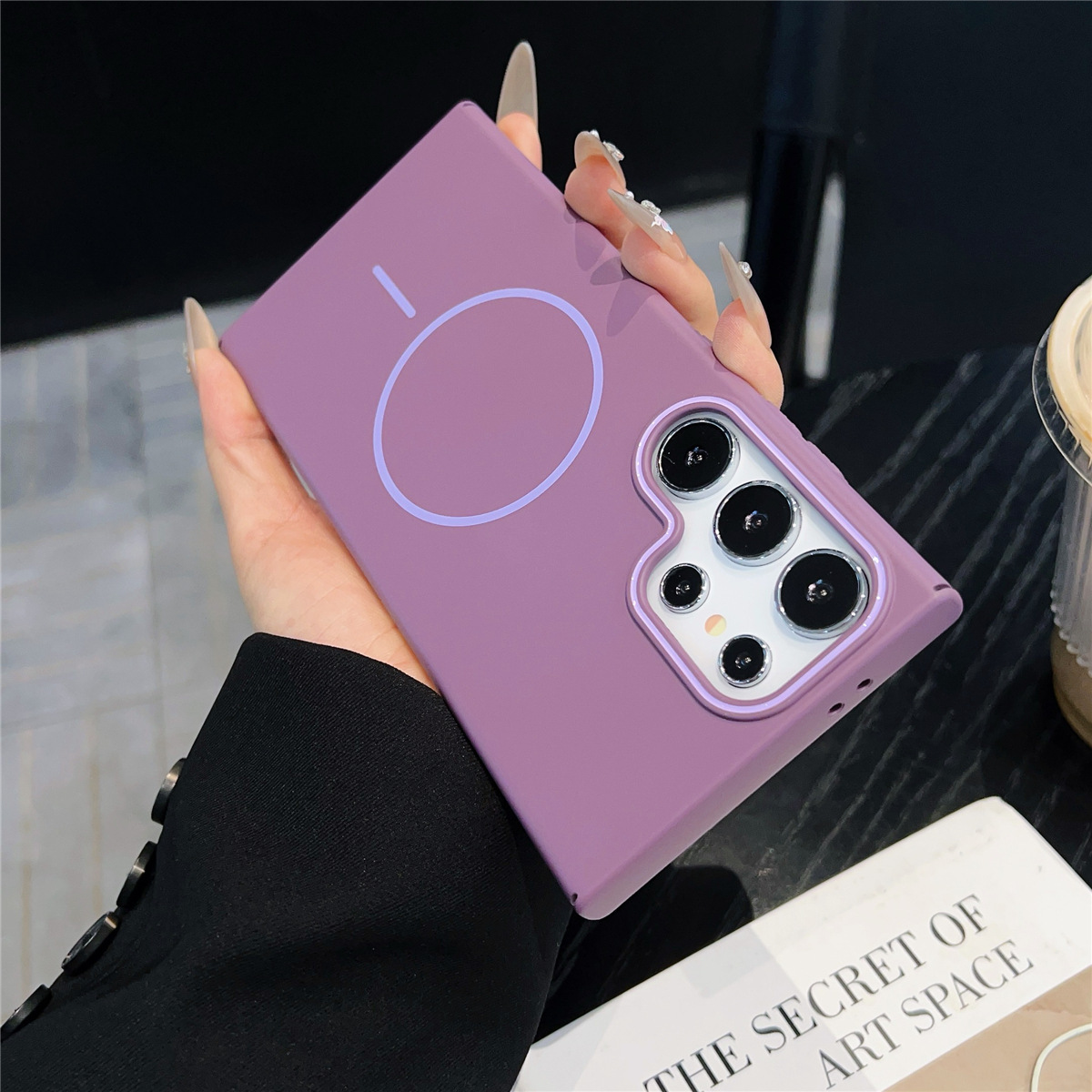 Aplicable a Samsung S26Ultra Soft Ring Magnetic Phone Case S25plus Skin Magnetic Case Anti-fall Protector