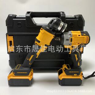 Foreign trade Lithium electric tool two-piece set two-piece combination tool brushless angle grinder electric wrench