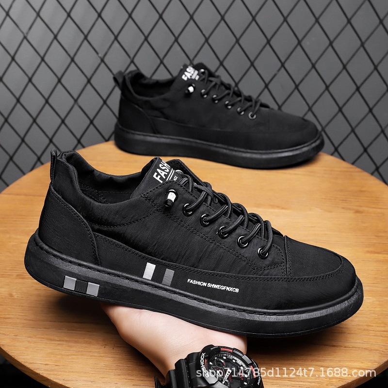 Men's Shoes 2024 Summer New Breathable Ice Silk Cloth Shoes Trendy Versatile Shoes Men's Casual Sports Work Shoes