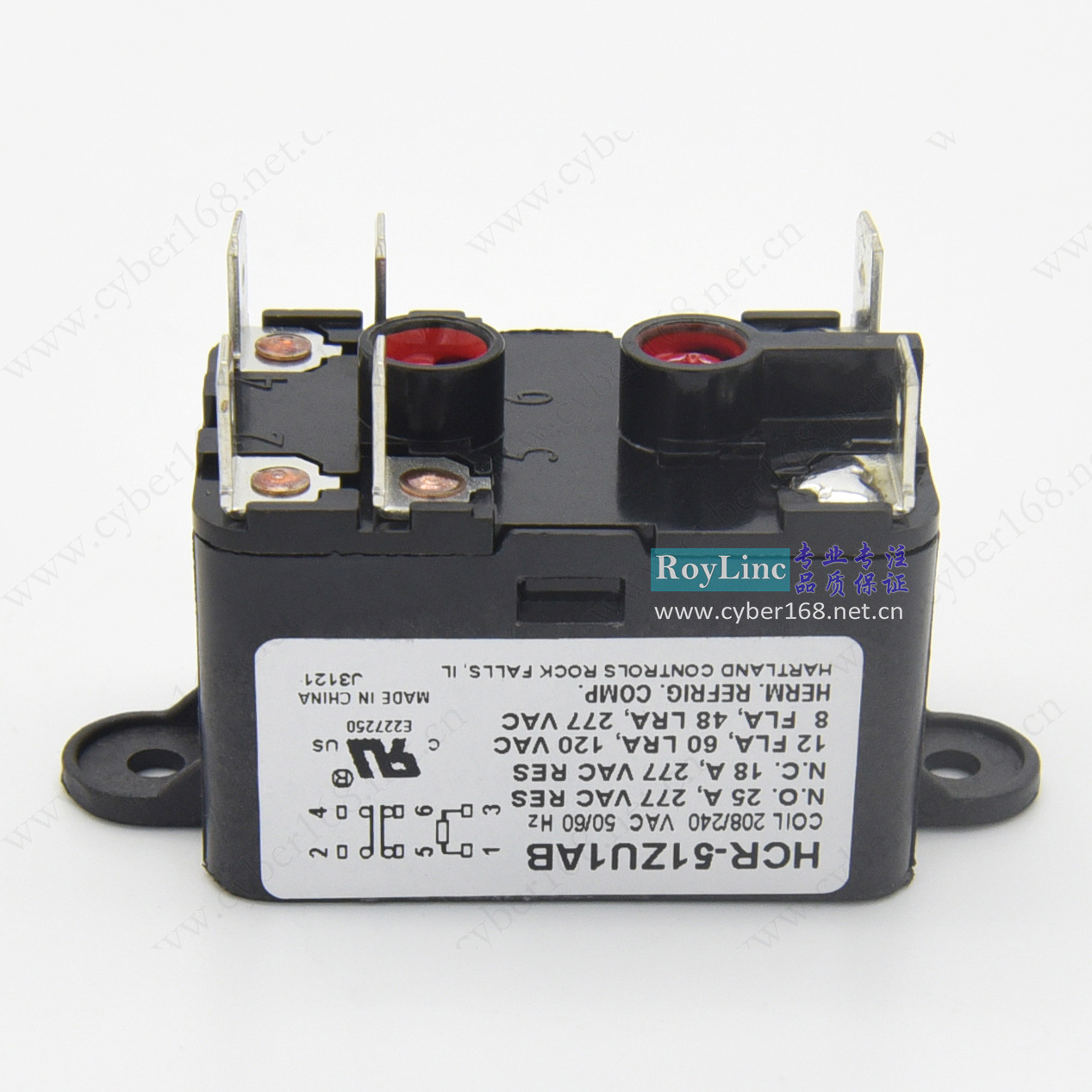 Hartland Controls HCR-51ZU1AB 208/240V空调双刀双掷美式继电器