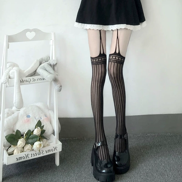 Striped love garter socks