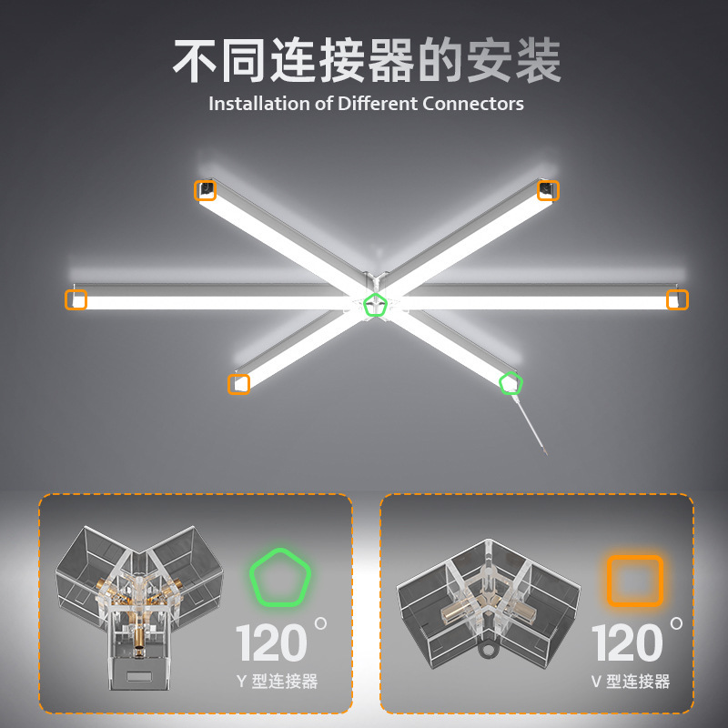 Lámpara de barra LED ultra brillante lámpara de oficina barbería sala de aula comercial techo gimnasio supermercado luz fluorescente