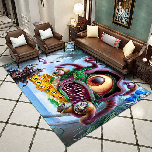 Cross-border spot 3D vision living room carpet Sun God Life Tree divination carpet Amazon custom sample wholesale