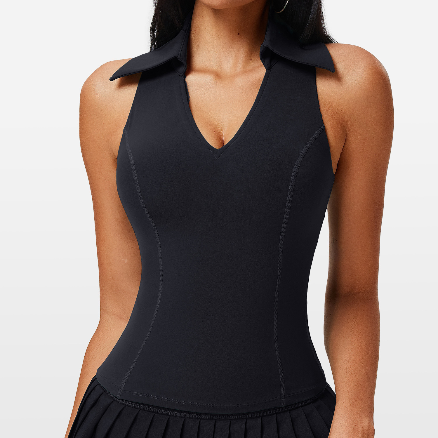 Nueva falda de tenis de golf transfronteriza, bolsillo, falda de fitness de bádminton antiiluminación, traje de ropa de tenis para correr al aire libre