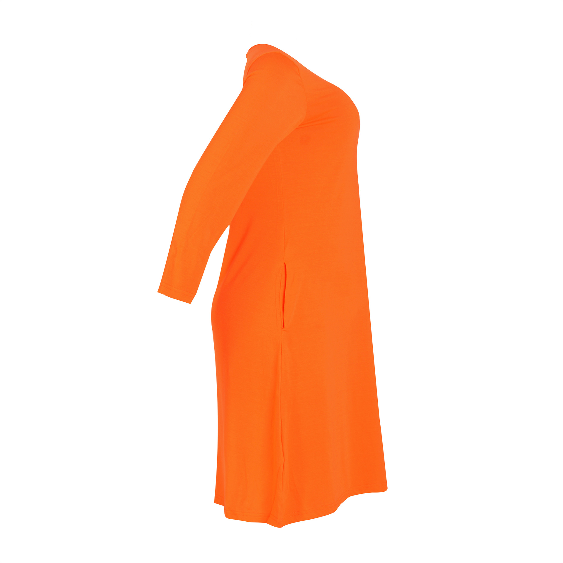 Women Clothing Dress Long Sleeve T-shirt Mid Solid Color Basic Summer Autumn