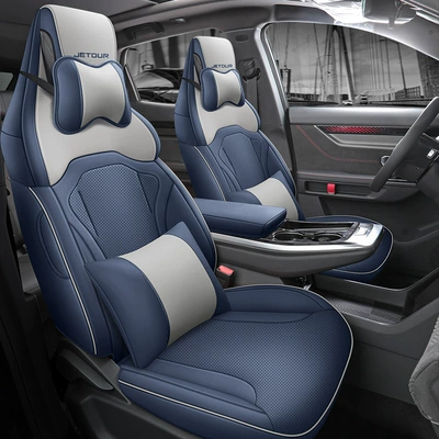 Modelə uyğun (Original) oturacaq örtükləri – Perforated Leather Special Seat Cover - deep-blue-deluxe-edition-note-the-model-year-rear-half-pack