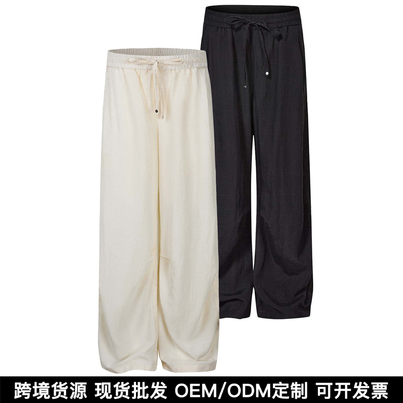 Linen Lyocell Casual Pants Eme Relaxed Old Money Style Curved Cool Breathable Casual Long Pants for Men Linen Lyocell Casual Pants Eme Relaxed Old Money Style Curved Cool Breathable Casual Long Pants for Men