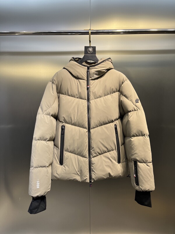 M家高版本25冬季连帽舒适拉链开合宽松长袖羽绒服白鸭绒男女同款|undefined