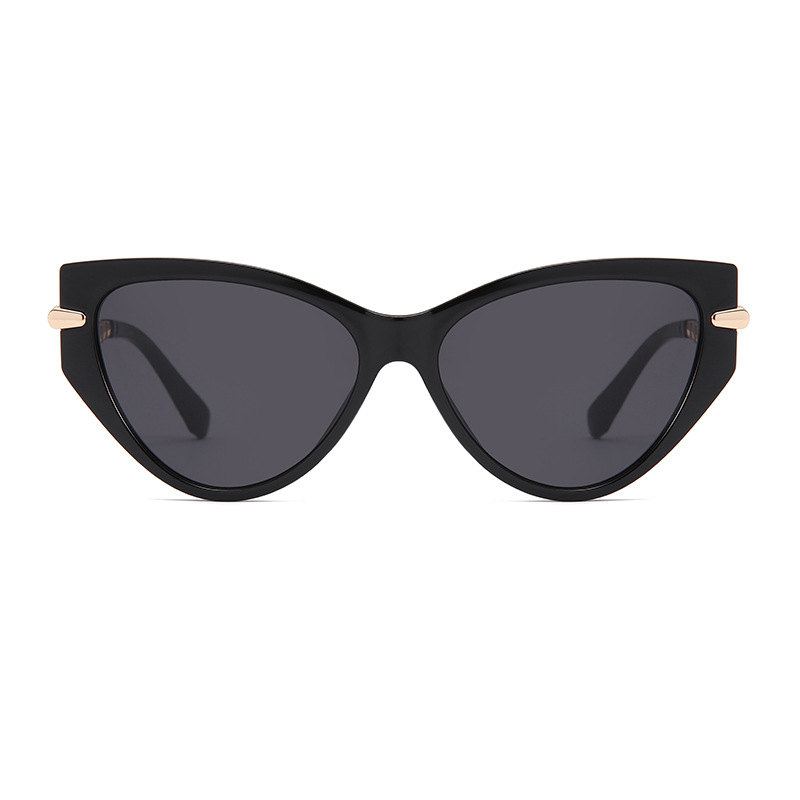 2025 nueva moda europea y americana ojo de gato gafas de sol anti-ultravioleta cadena de decoración de personalidad femenina gafas de sol de moda de alta calidad