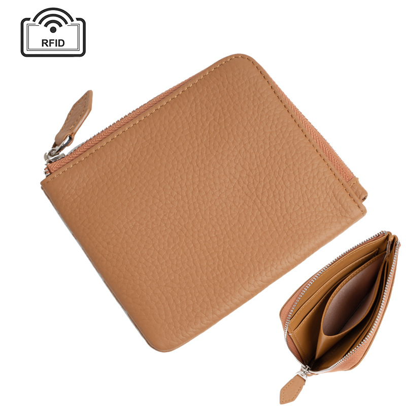 日本式男性財布本革外国貿易牛革ゼロ財布rfid超薄型マルチカードカードバッグ大容量ショルダーバッグ
