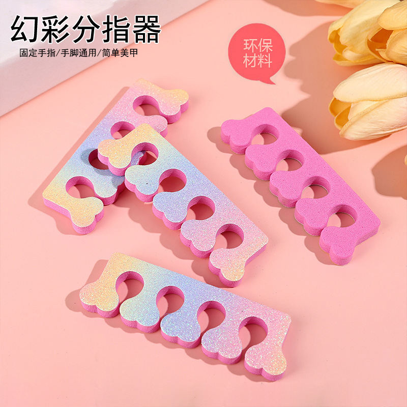 Colorful Sponge Toe Separators Sponge Toe Dividers Finger Separators Cotton for Nail Polish Manicure Tools Toe Separators Cotton