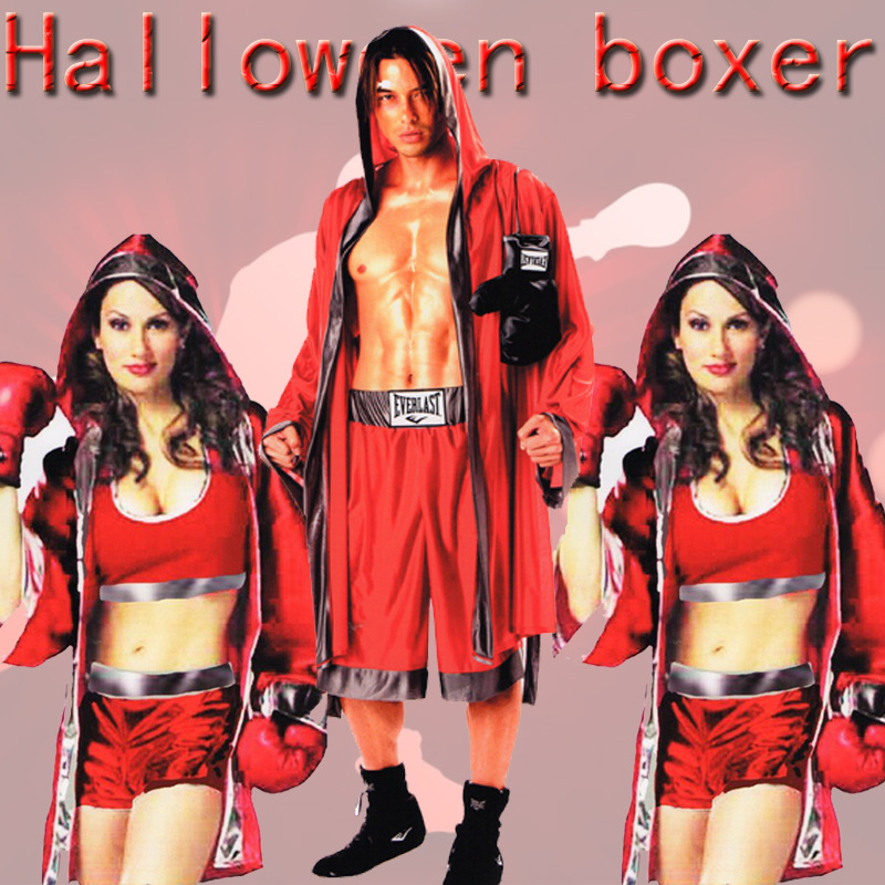 New Red Couple Boxer Halloween Costume Boxer Suit cosplay Costume Stage Men and Women