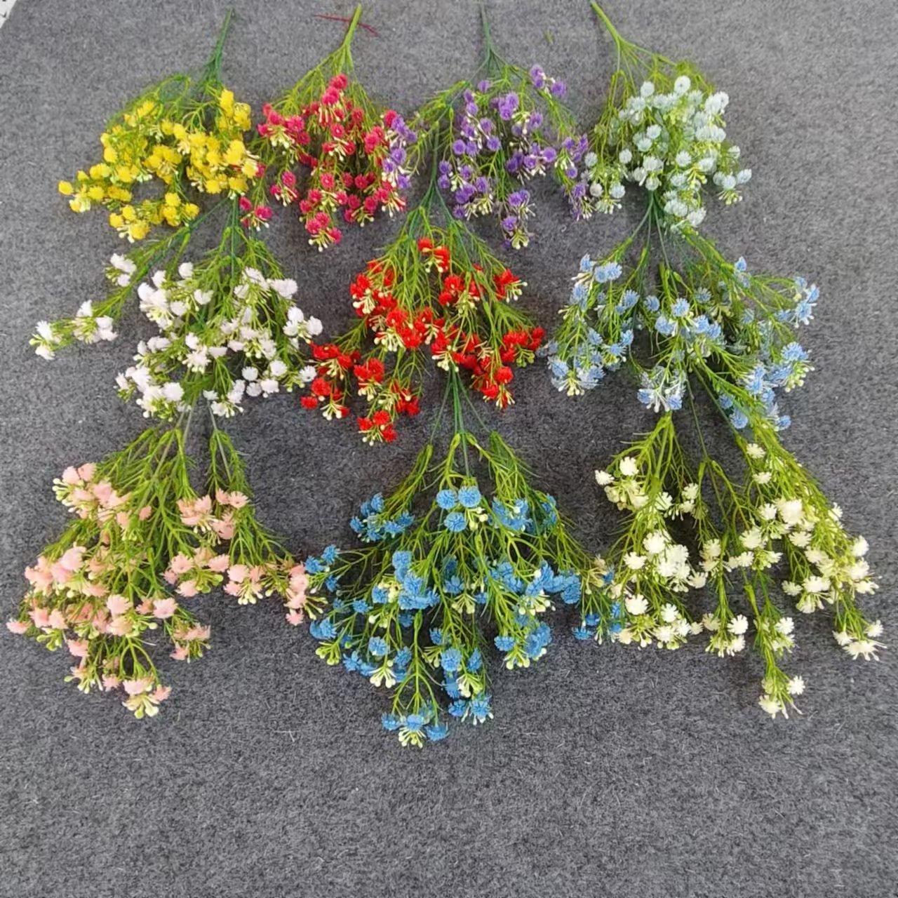 Nuevo pegamento suave con la sensación de mano lleno de flores de simulación de flores de boda decoración de ventanas del hotel en el hogar colocando flores falsas de comercio exterior