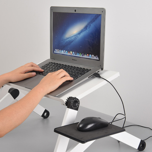 Cooling Laptop Desk Creative Aluminum Adjustable Folding Stand Bed Desk Mobile Lazy Person Computer Desk