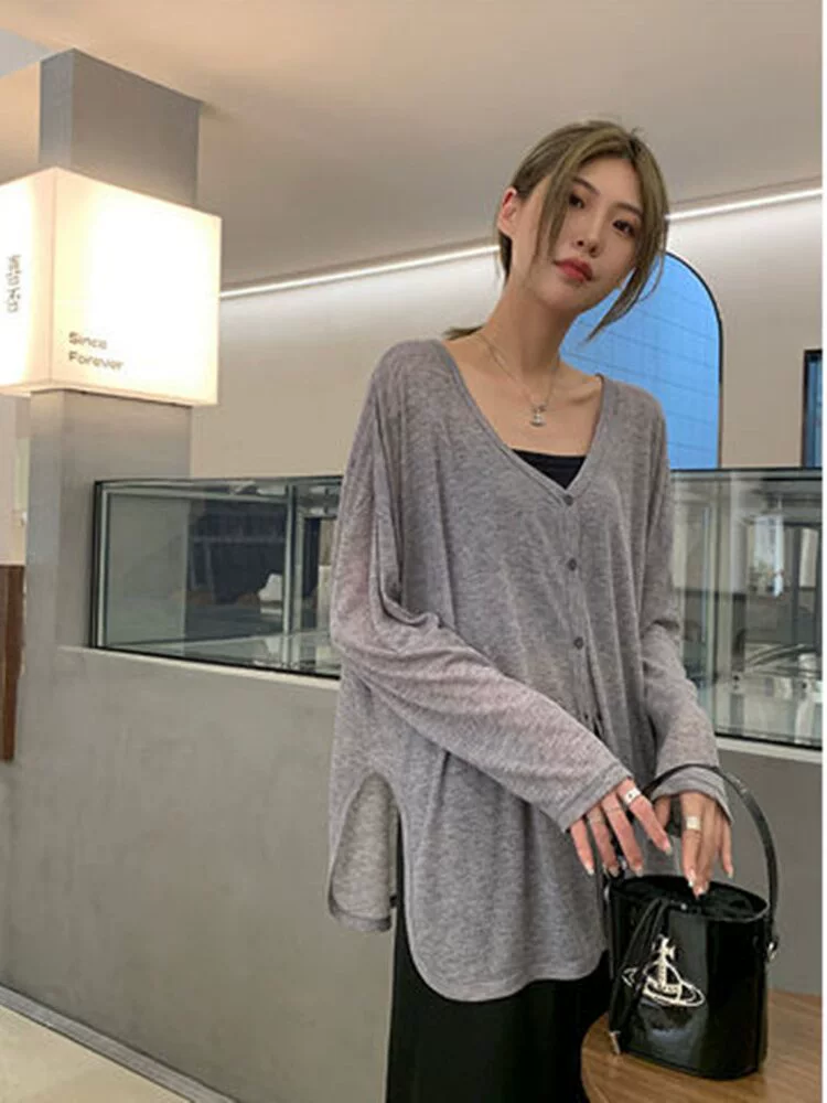 Кардиган oversize, летний тонкий дышащий с длинным рукавом, лёгкий, S–XL