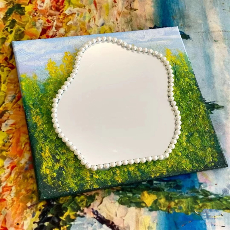 厂家批发不规则镜子diy油画化创意网红ins异形云朵女学生梳妆镜子