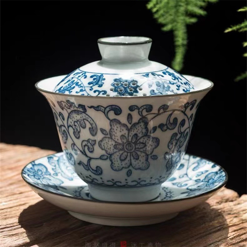 【ダブルトゥエルブ先行購入】青白三才蓋碗茶蓋碗|undefined