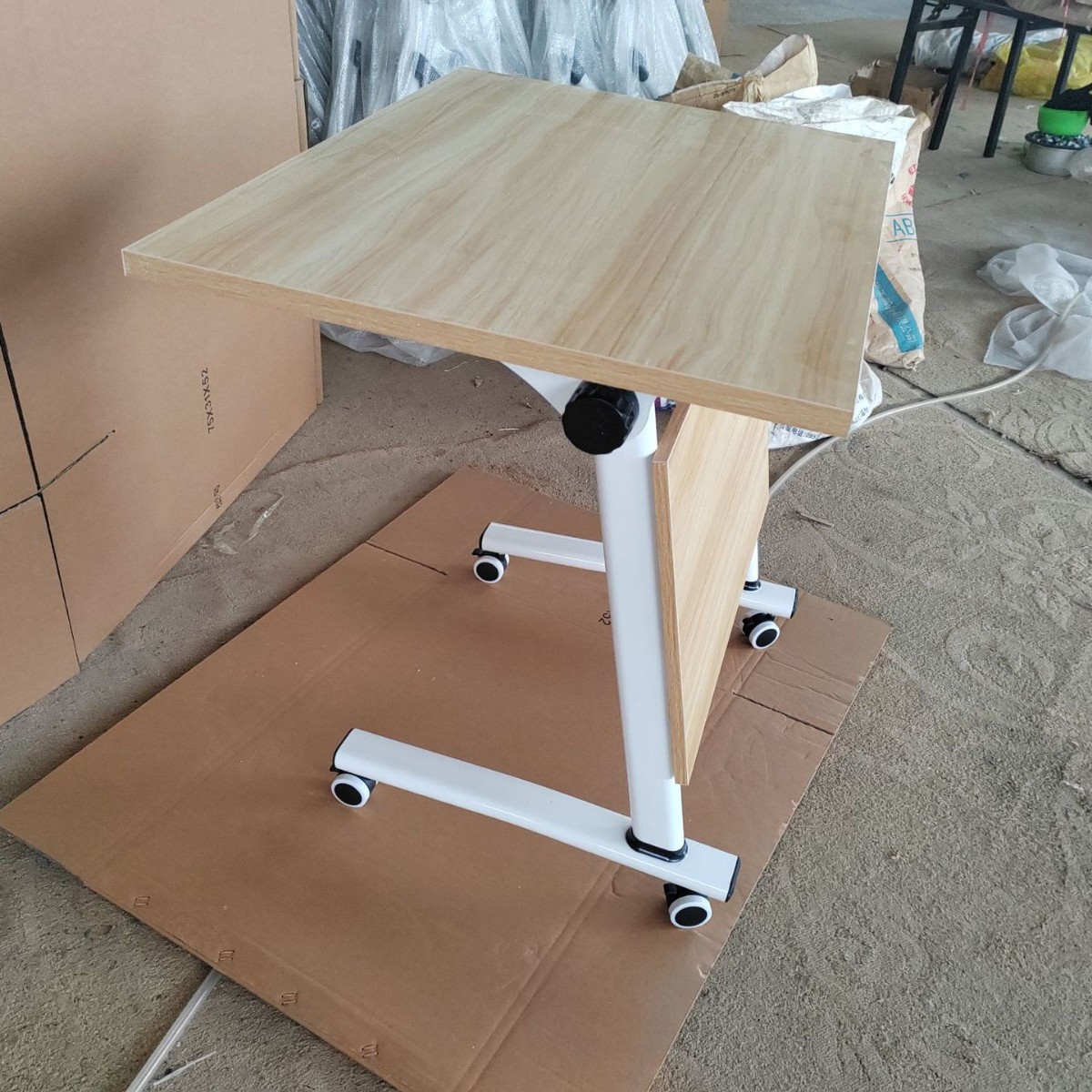 Folding Training Table, Conference Table and Chair Combination, Removable Splicing, Multi-Functional Office Tutoring Class Long Double Desk