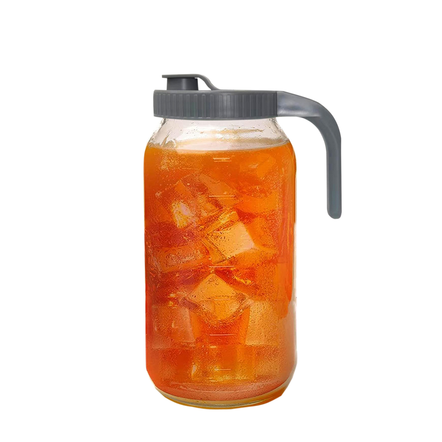 Traje gris con botella