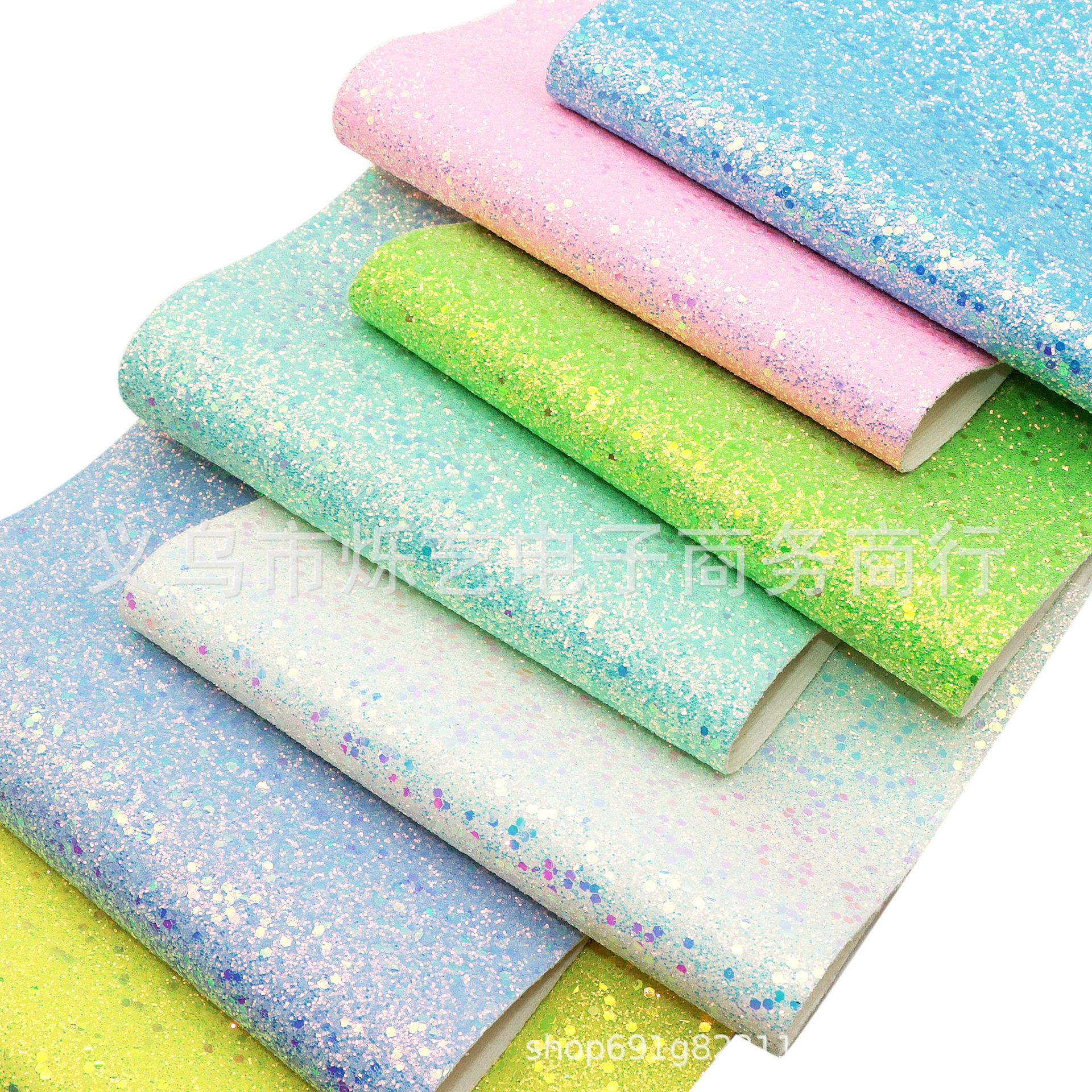 Грубая пудра Mix Размер Фантом Блестки Искусственная кожа