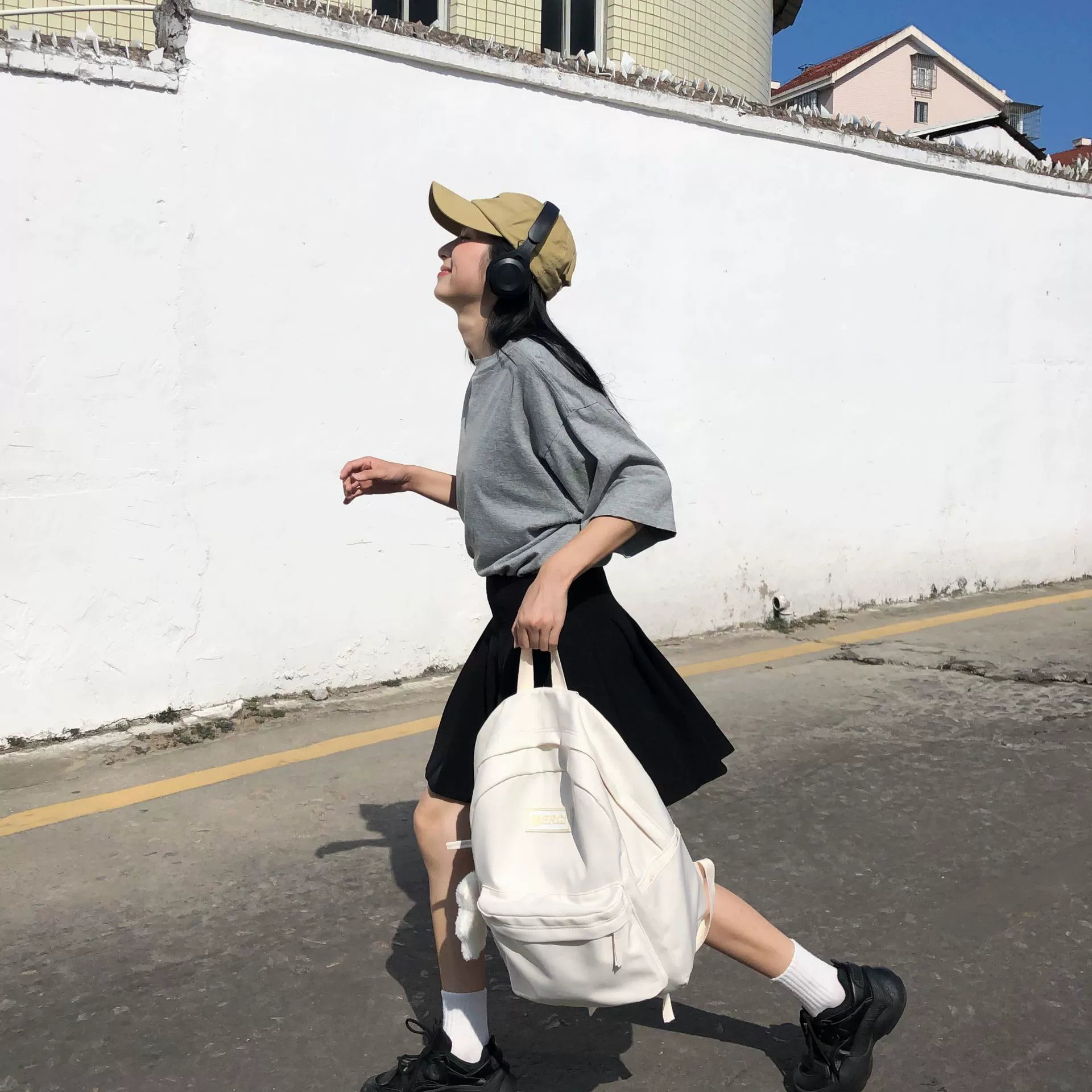 Fashionable capacious high quality trend backpack for men and women, 2023 collection, Korean style
