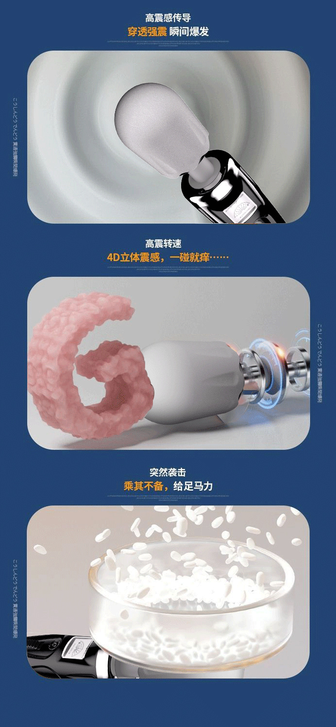 Heated Vibrating Wand Massager with LCD Screen, 262 mm Body, ABS — detail image 12