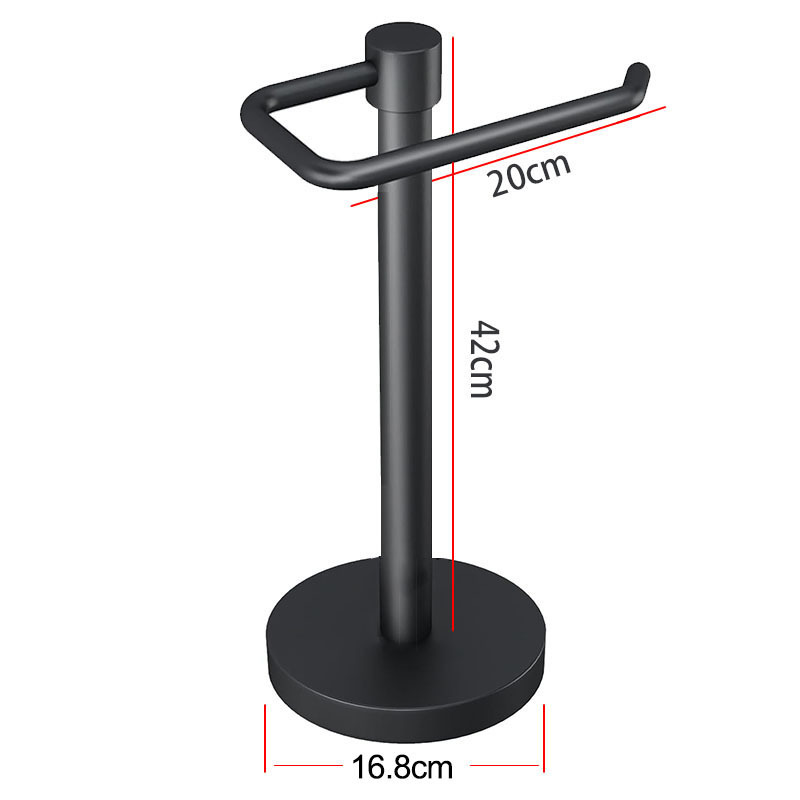 New Standing Stainless Steel Bathroom Towel Bar Household Floor-Standing Washbasin Marble Towel Rack Paper Towel Holder