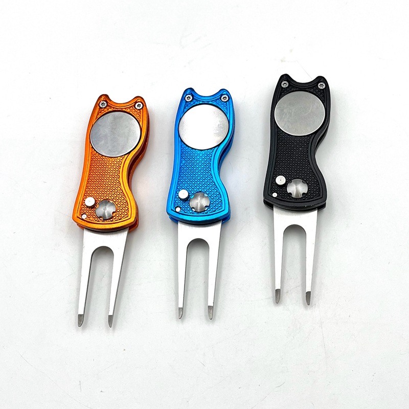 Pineapple Grid Stainless Steel Putting Green Spring Golf Fork Course Repair Tool In Stock_voghion.com