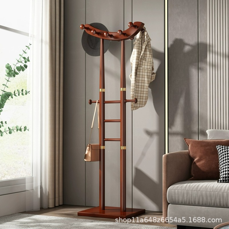 호두나무색 + 금색 링 [원목 받침대] 전체 원목