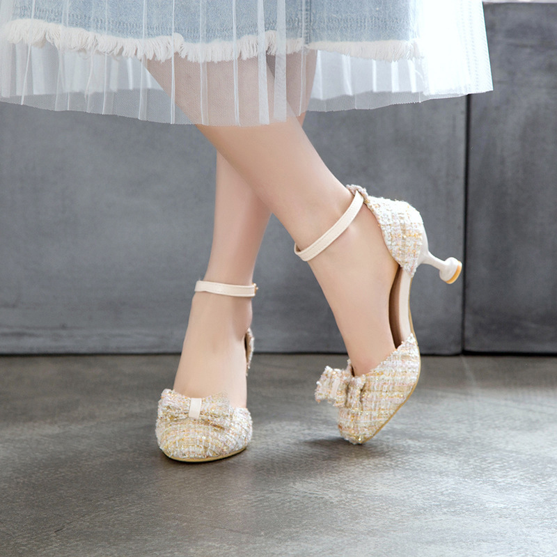 Girls' 9-Year-Old Children's High-Heeled Princess Shoes 2026 New Model Elementary School Performance Children's Sandals with Thin Heels Summer 12